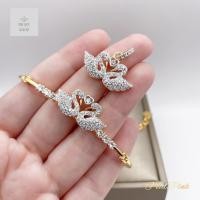 ราคา มีปั๋ม925 กำไลเพชรลายหงษ์คู่สวยหรูความหมายดีเหมาะกับงานมงคลงานแต่งงาน งานอย่างดีปั๋ม925 และมีโซ่ปรับระดับสั้นยาวได้ถึง21cm (21522284754)