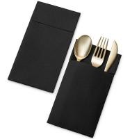 ราคา 50PCS Disposable Dinner Napkins with Built in Flatware PocketPrefolded Cloth Like Paper Napkins for Wedding Party (21536928590)
