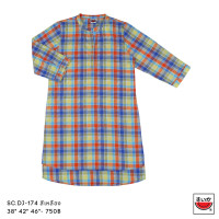 ราคา แตงโม SUIKA เสื้อคอจีนเจาะสาบแขนสามส่วนตัวยาวเจาะกระเป๋าข้าง ลายสก๊อต SC DJ (21492579289)