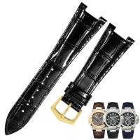 ราคา Genuine Leather Watch Strap For Patek Philippe Nautilus 5711 5726 5712g watchband 25X13mm notch wristband Waterproof Bracelets (19745104558)