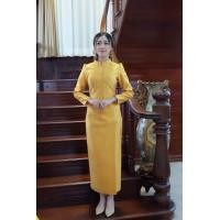 ราคา ชุดเซ็ทไหมจิตรดา สีขาวดำ เสื้อ ผ้าถุงสำเร็จชิปหลัง (21420513307)