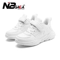 ราคา NBGAGA เด็กหญิงเด็กชายรองเท้าลำลองแฟชั่นเด็กชายรองเท้ากีฬาหนังกันน้ำรองเท้าวิ่งสีดำเด็กรองเท้าผ้าใบสีขาวขนาด28 39 (21520323941)