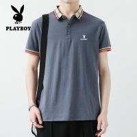 ราคา Playboy เสื้อโปโลผู้ชายแขนสั้นเสื้อโปโลผู้ชายเสื้อยืดแขนสั้นคอปกสไตล์ธุรกิจสำหรับผู้ชาย (19714624974)