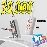 ราคา รับประกัน1ปี พาวเวอร์แบงค์ ชาร์จเร็วType C 50000mAh แบตสำรองพกพา Powerbank min พาวเวอแบงค์แท้ ความจุเยอะ ขนาดเล็ก แบบพกพา พาวเวอร์แบงค์ชาร์จเร็ว มาพร้อมสายชาร์จ (22037275136)