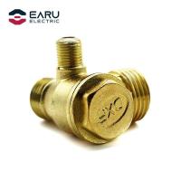 ราคา Male Thread 3 Way Metal Air Compressor Check Valve Gold Tone (18079916645)