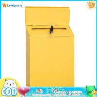 ราคา กล่องจดหมายพร้อมที่ล็อคกุญแจกล่องล็อคติดผนังแบบโลหะกล่องไปรษณีย์แบบแขวนสำหรับประตูหน้าสำนักงานนอกบ้านการตกแต่งแบบแขวนผนังสวน (21476871464)