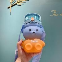 ราคา พร้อมส่ง ขวดน้ำพลาสติกแบบพกพา กระบอกน้ําเด็ก ขวดน้ำ 1100m หมีน้อย ถ้วยพลาสติ กอุณหภูมิสูงความจุสูง (21564320122)