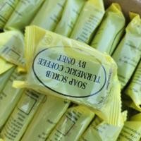 ราคา 20 ก้อน พร้อมส่ง Whitening Turmeric Soap สบู่สครับกาแฟขมิ้น36 g พร้อมส่ง (21914090557)