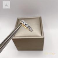 ราคา แหวนเพชรแถวเดียวประดับเพชรดีไซน์ตาม้า ขนาดฟรีไซต์ (21975797608)
