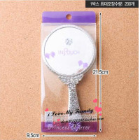 ราคา กระจกแต่งหน้าทรงกลมสไตล์เกาหลี GS justin Minghao กระจกแต่งหน้าแบบพกพามือจับประณีตกระจกเจ้าหญิงแนววินเทจ (7954870491)