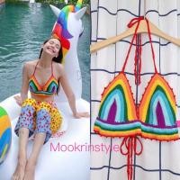 ราคา Mookrinstyle yaya เสื้อถักบราถักงานถักมือ handmade บราถักผูกคอfreesize บิกินี่ถัก ถักโครเชต์ งานhandmade บิกินี่ เสื้อถัก บราสวยๆ เสื้อผ้าไปทะเล ชุดว่ายน้ำ บิกินี่สวยๆ เสื้อผ้าราคาถูก เสื้อผ้าผู้หญิง 