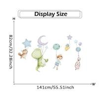 ราคา น่ารักสัตว์ไดโนเสาร์แมว Alpaca วอลล์เปเปอร์ภาพวาดอนุบาลห้องเรียนห้องเด็กพื้นหลังตกแต่งผนังตกแต่งดาวดวงจันทร์โลกสติ๊กเกอร์ติดผนัง (21321650137)