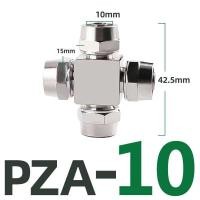 ราคา Pneumatic joint pipe joint gas pipe hose quick tightening joint PZA4 6 8 10 12 four way joint PTFE pipe join (18320831621)