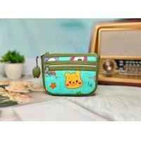 ราคา พร้อมส่ง กระเป๋าสตางค์ กระเป๋าใส่เหรียญ กระเป๋าผ้าแฮนด์เมด Handmade 2 ช่องซิป 3 ช่อง ทรงแบน ใส่บัตร ใส่แบงค์ ใส่เหรียญ ลายเยอะ (21523671775)