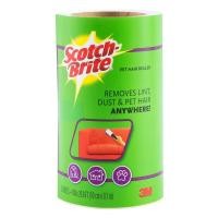 ราคา Scotch Brite รีฟิลลูกกลิ้งขจัดฝุ่น ขจัดขนสัตว์บนเสื้อผ้า Lint Roller 56 แผ่น (18947638878)