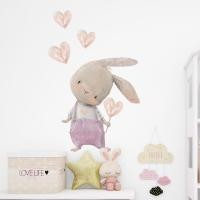 ราคา สติ๊กเกอร์ติดผนังห้องเด็กผู้หญิงลายการ์ตูนสีชมพู สีม่วง สีเขียวพร้อมลูกโป่งกระต่ายติดผนังสติ๊กเกอร์สำหรับเด็กห้องเด็กอ่อน (21472312137)