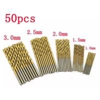 ราคา COD 50 99pcs 1 5 10 MM เจาะเหล็ก สแตนเลส ชุดดอกสว่านเคลือบไทเทเนียมอย่างดี ดอกสว่านเจาะเหล็ก โคตรคม ดอกสว่านเจาะสแตนเลส ดอกสว่าน เจาะเหล็ก เจาะไม้ ใช้กับ สว่านไฟฟ้า งาน เหล็ก ไม้ พลาสติก อลูมิเนียม D 
