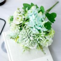 ราคา On Sale ดอกไม้ประดิษฐ์ดอกกุหลาบปลอมช่อกุหลาบไหมสำหรับงานแต่งงานที่บ้าน (21605458940)