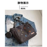 ราคา แถมกระเป๋าใบเล็ก 4สี ส่งจากไทย ใบใหญ่ ผ้าแคนวาสผ้าหนา กระเป๋าผ้าสะพายไหล่ กระเป๋าถือ (21887978886)