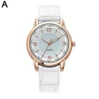 ราคา สายหนัง PU นาฬิกาควอตซ์โลหะนาฬิกาข้อมือสตรีแบบลำลองหนาสองชั้นนาฬิกาข้อมือผู้หญิงหน้าปัดแบบเรียบ A4B4 (21028004408)