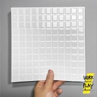 ราคา WHPH shop สติ๊กเกอร์ติดผนัง 3D ลายกระเบื้อง mosaic สีขาว ติดครัว ห้องน้ำ งานส่งออก ขายอเมริกายุโรป (21798750125)