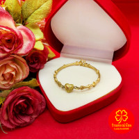 ราคา กำไลงานทองเหลืองแท้ คั่นหัวใจตัดลาย เส้นผ่านศูนย์กลาง 4 8 ซม งานดิบไม่ได้ชุบ ทองเหลืองโบราณ ช่วยเสริมบารมี ใส่อาบน้ำได้ (21410736981)