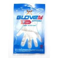 ราคา ถุงมืออเนกประสงค์ ถุงมือพลาสติก 100 ใบ Gloves disposable protection 100 (21816047843)