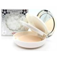 ราคา แป้งยาฟู ตลับสีเงิน ลายดอกไม้ 2 ชั้น Yafu Fine Moistening Whitening Cake no 1113 (8270692735)