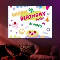 ราคา มินิโปรเจคเตอร์ โปรเจคเตอร์วันเกิด Happy Birthday เครื่องฉายภาพปาร์ตี้ พร้อมส่ง (21281648402)