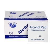 ราคา Alcohol pad แผ่นแอลกอฮอล์ 75 เช็ดทำความสะอาด แผ่นทำความสะอาด ฆ่าเชื้อไวรัส 100 ชิ้น กล่อง (22044709071)