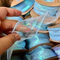 ราคา สินค้าพร้อมส่ง ริบบิ้นผ้าเกาหลี ริบบิ้นซีทรู ริบบิ้นผ้าแก้ว ริบบิ้นเย็บขอบ โบว์เกาหลี โบว์ผูกเอง ริบบิ้นผูก 1 หลา (20172985107)