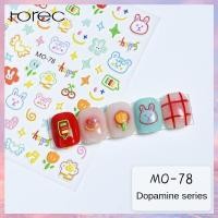 ราคา Horec Summer Dopamine Nail Stickers Graffiti Cute Lines Love Smiley Face Butterfly Relief Three Dimensional Adhesive Decals (21871880124)