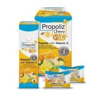 ราคา Propoliz Chewy Vit C โพรโพลิซ แบบเคี้ยว คล้ายๆซูกัส Vitamin C ยาอมน้ำผึ้ง มะนาว ขิง วิตามินซี มะขามป้อม 8 เม็ด กล่อง (21075054019)