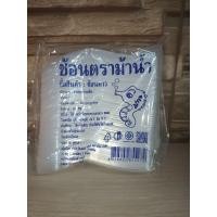 ราคา บรรจุ100ชิ้น ช้อนพลาสติก ไม่บาดปาก ตรา ม้าน้ำ ช้อนสั้น พลาสติก อย่างดี (22026947166)