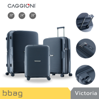 ราคา bbag shop CAGGIONI กระเป๋าเดินทาง รุ่นวิคตอเรีย Victoria C19082 สีเทา สีดำ สีชมพู สีเขียว วัสดุโพลีคาบอเนต PC มีช่องซิปขยาย 4 ล้อ ล้อคู่ หมุนได้ 360 องศา รหัสล๊อค TSA กระเป๋าเดินทางล้อลาก คาจีโอนี่ (2