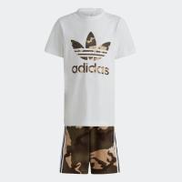 ราคา adidas ไลฟ์สไตล์ SHORT TEE SET เด็ก สีขาว IC2132 (19390232736)