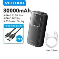 ราคา Vention พาวเวอร์แบงค์ 30000mAh Power bank 22 5W Fast Charging 10000mAh PowerBank PD 20W LED Display for iPhone 15 14 13 12 Pro iPad Samsung S23 Xiaomi 12t 11t Mobile Phones ios 20000mah เพาเวอร์แบงค์ 
