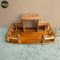 ราคา MK42 หิ้งพระไม้สัก หิ้งพระติดผนัง หิ้งวางไอ่ไข่ สไตล์โมเดิร์น ขนาด 60 36 ซม สีเคลือบเงา พร้อมส่งไว (17884801302)