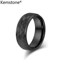 ราคา Kemstone แหวนสุภาพบุรุษเหล็กกล้าทังสเตนสีดำเงินแหวนชุบทองเครื่องประดับแหวนเหล็กผู้ชาย (20764092949)