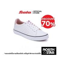ราคา Bata บาจา ยี่ห้อ North Star รองเท้าสนีกเกอร์ รองเท้าผ้าใบ รองเท้าผ้าใบพื้นแบน สำหรับผู้หญิง รุ่น Promot สีขาว 5311016 (13544610497)