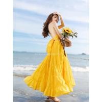 ราคา แม็กซี่เดรส เดรสอลัง เดรสหรู ชุดออกงาน ชุดเที่ยว เดรสยาว ชุดไปทะเล เดรสสีเหลือง รุ่นใหม่ (19448848289)