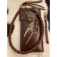 ราคา กระเป๋าหนังแท้100 กระเป๋า สาย ชุดพวงกุญแจ ได้ครบทุกอย่างตามรูป กระเป๋าหนังแท้ผู้ชาย กระเป๋าหนังแท้ใบยาว กระเป๋าผู้ชายใบยาว กระเป๋าวินเทจ (14639737735)