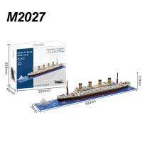 ราคา 1878PCS เรือสำราญไททานิคสำหรับเด็ก โมเดลเรือ DIY บล็อกตัวต่อขนาดเล็ก อิฐ ของเล่นเด็ก (21754156376)