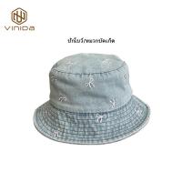 ราคา หมวกยีนส์ ทรงบักเก็ต ปัก โบว์ น่ารัก หมวกบัคเก็ต งานแฟชั่น บัคเก็ตยีนส์ 351 (21921454518)