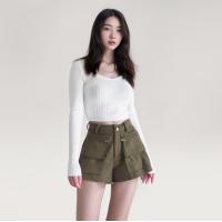 ราคา Closet Crush เสื้อครอปแขนยาวเข้ารูป สีขาว (21955096186)