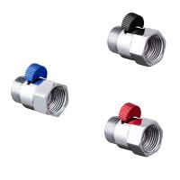 ราคา Shower Brass Junction Water Flow Control Valve Straight Through Shut Off Angle Valve Bath Water Tap Accessory (21604414817)