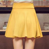 ราคา กระโปรงจีบรอบเอวยางยืดกระโปรงผ้ายืดไม่มีซับในแบบฟองสั้นพิเศษไซส์ใหญ่สำหรับสาวอวบกระโปรงจับจีบ (20424573832)