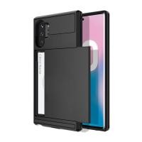 ราคา สำหรับ Samsung Note 10 Plus Caseทนทานเลเยอร์คู่ป้องกันผู้ถือบัตรสล็อตกันกระแทกวางหลักฐานพลาสติกแข็งเชลล์ยางนุ่มเกราะ Case สำหรับ Samsung Galaxy Note 10 5 กรัม 6 8 นิ้ว 2019 (782518907)