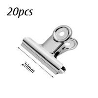 ราคา 10 20 60pcs Long Tail Clip Student Stationery Paper Clip Office Metal Foldback Binder Black Grip Office Dovetail Book Clip (20626615439)