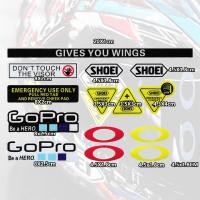 ราคา ขายดีสะท้อนแสง3Mหมวกมอเตอร์ไซค์แบบกันน้ำสติ๊กเกอร์โลโก้ Decals SHOEI (21701511035)